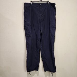 TruSpec Navy Blue Tactical Cargo Pants EMS Size XL Long Adjustable Waist